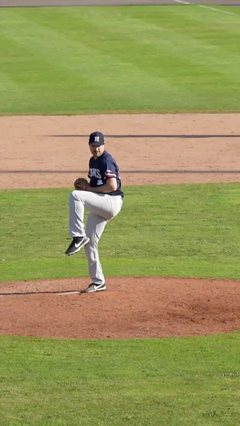 Hugo van der kooij strikes out the batter