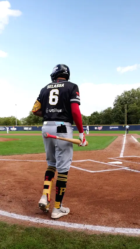 Delano Selassa steps to the plate for his first at bat of the game