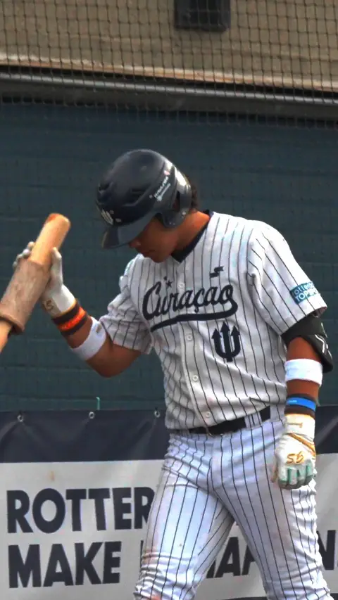 Kyan Beer walks up to plate