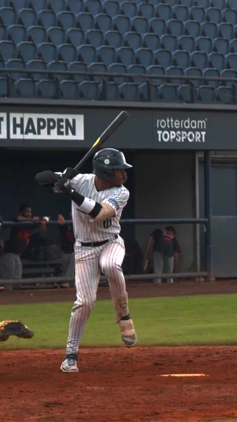 Dmani Martinus gets on base