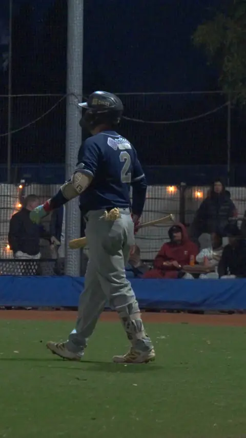 Louie Jay Sienders walks up to the plate