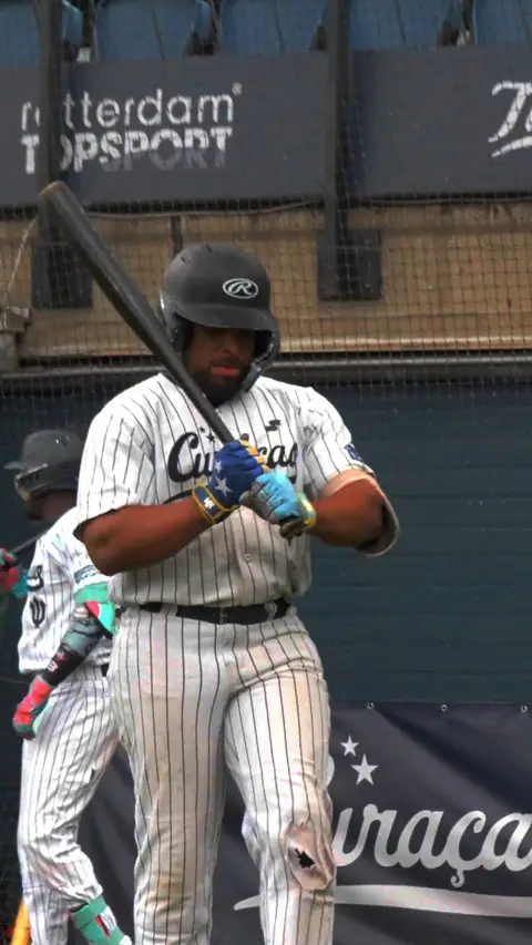 Dre Celestijn walks up to the plate