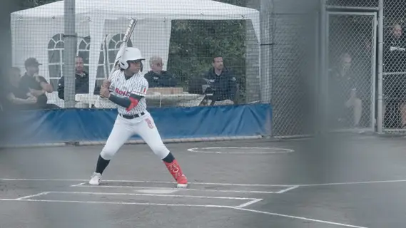 Leannelys Zayas drops down a bunt, but foul