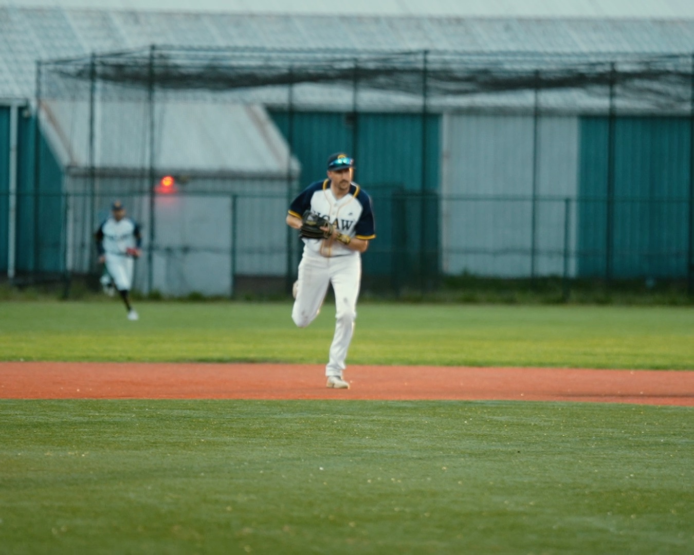 Jesse Aussems makes a play at shortstop