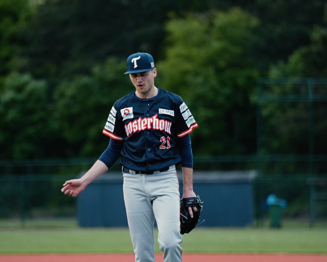 Jurgen Zwitzer gets off the mound