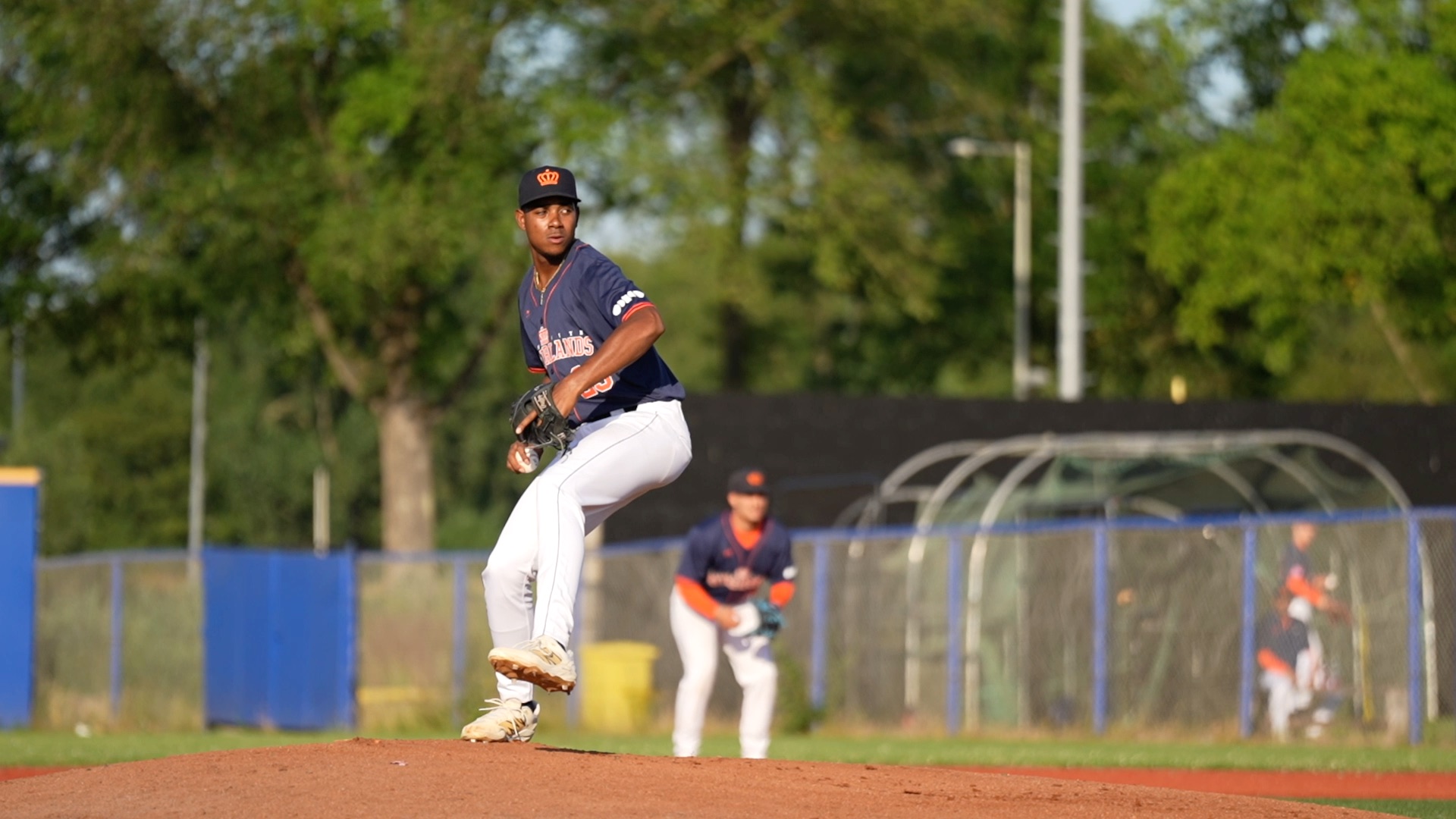 Ayden Calmes pitching