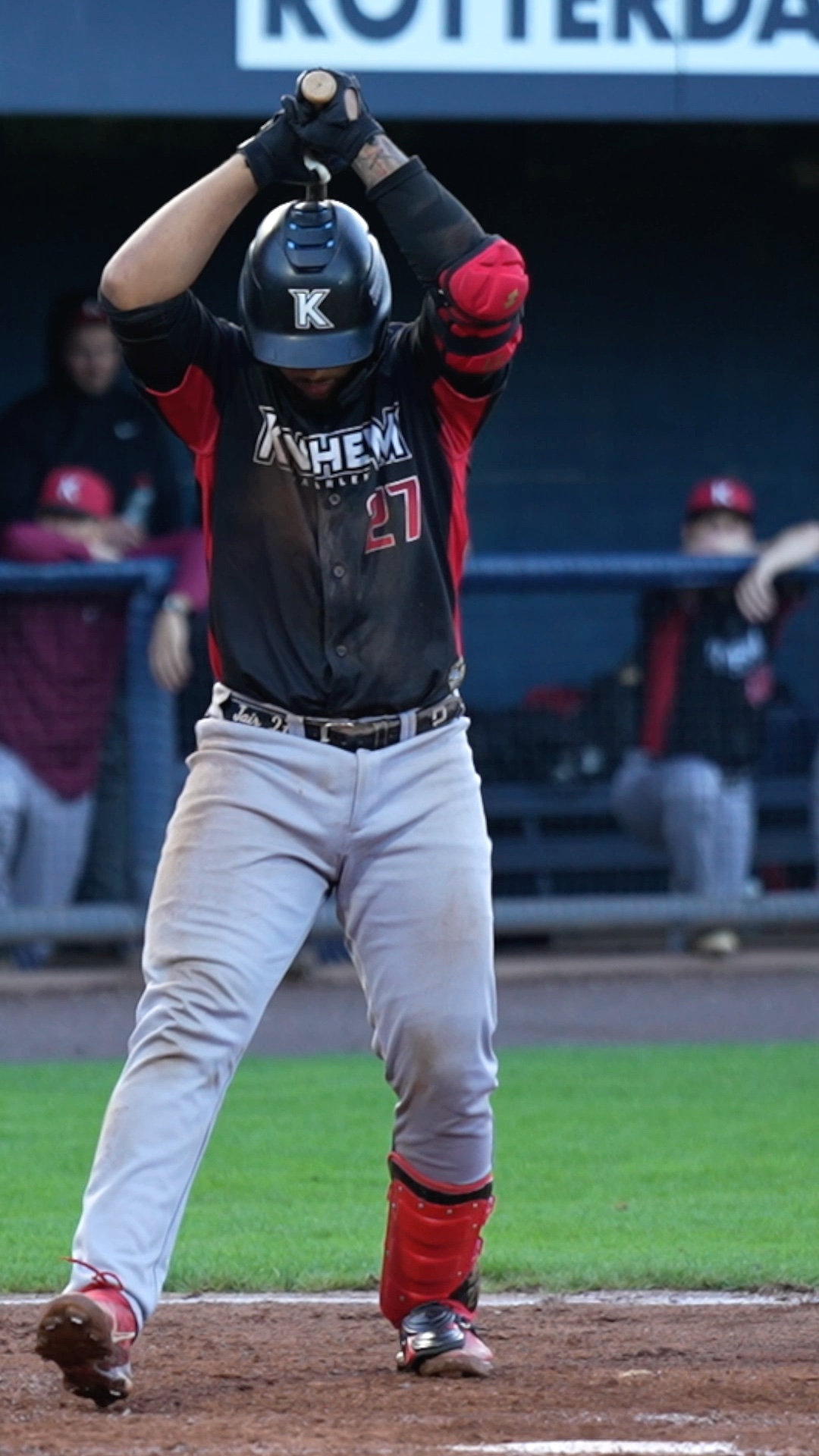 Jair van Borkulo gets ready to hit
