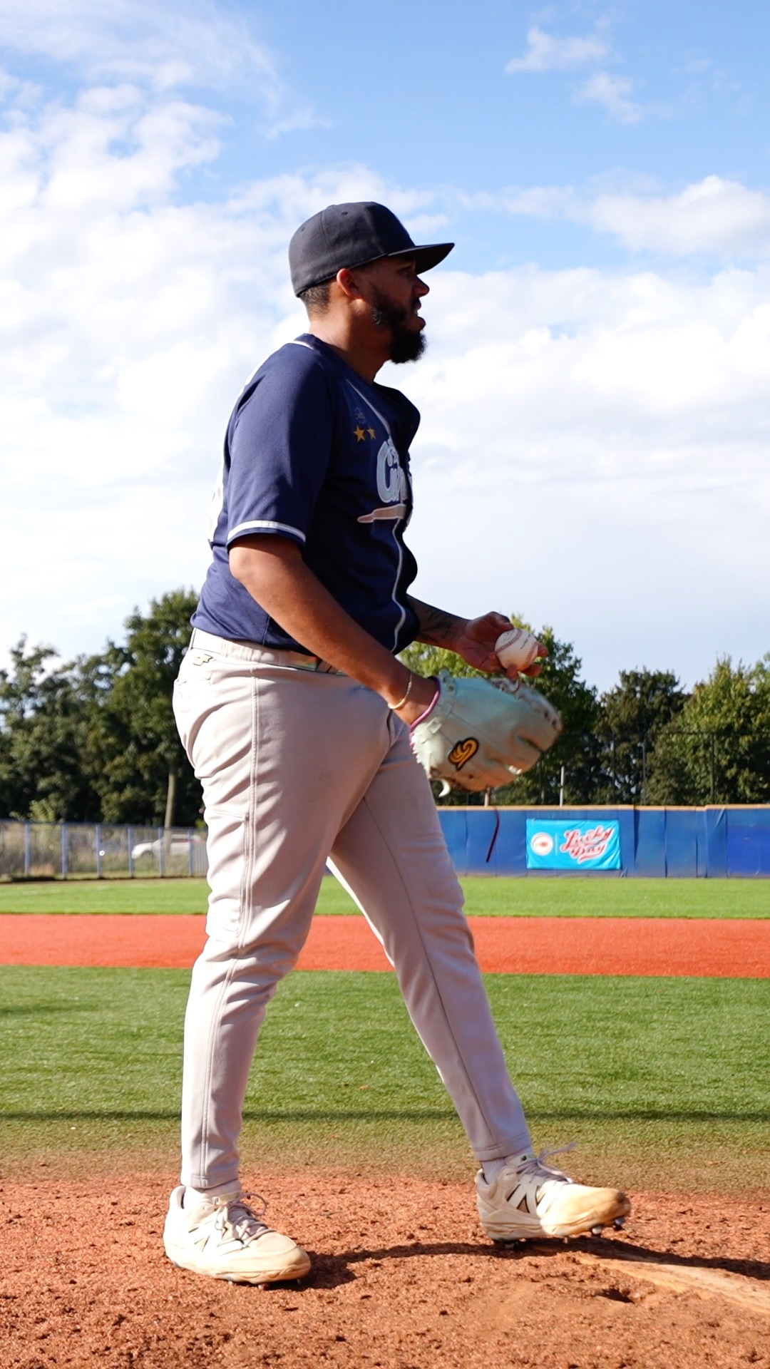 Ryan warms up for the save