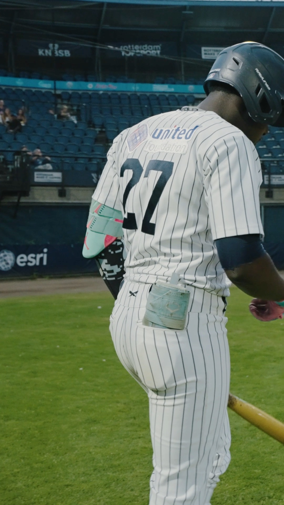 Junairo Ostiana walks to homeplate
