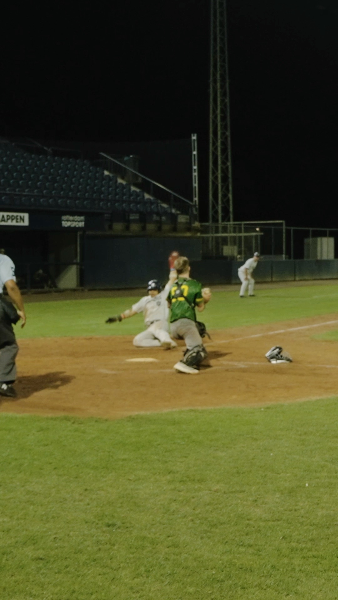 Kyan Beer scores the tying run in the 8th