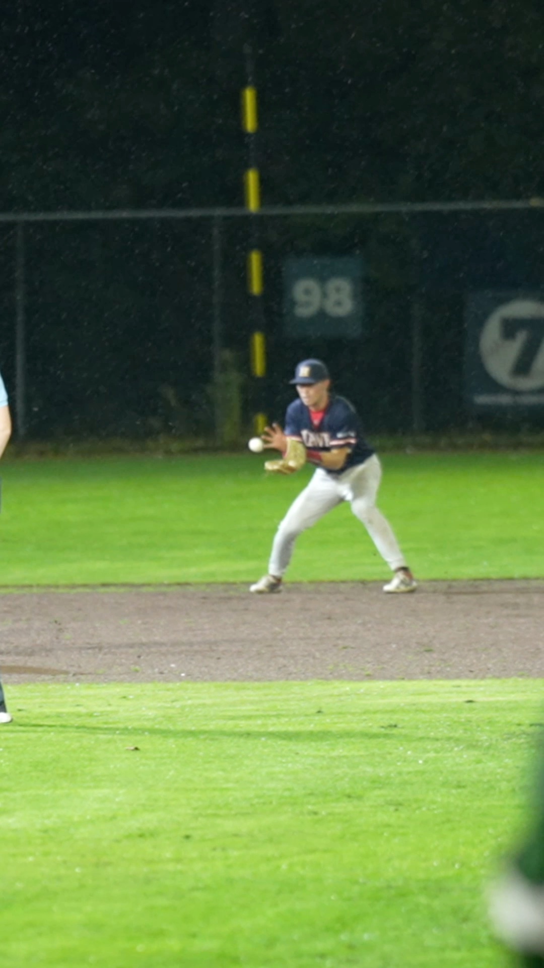Hawks infield turn a double play