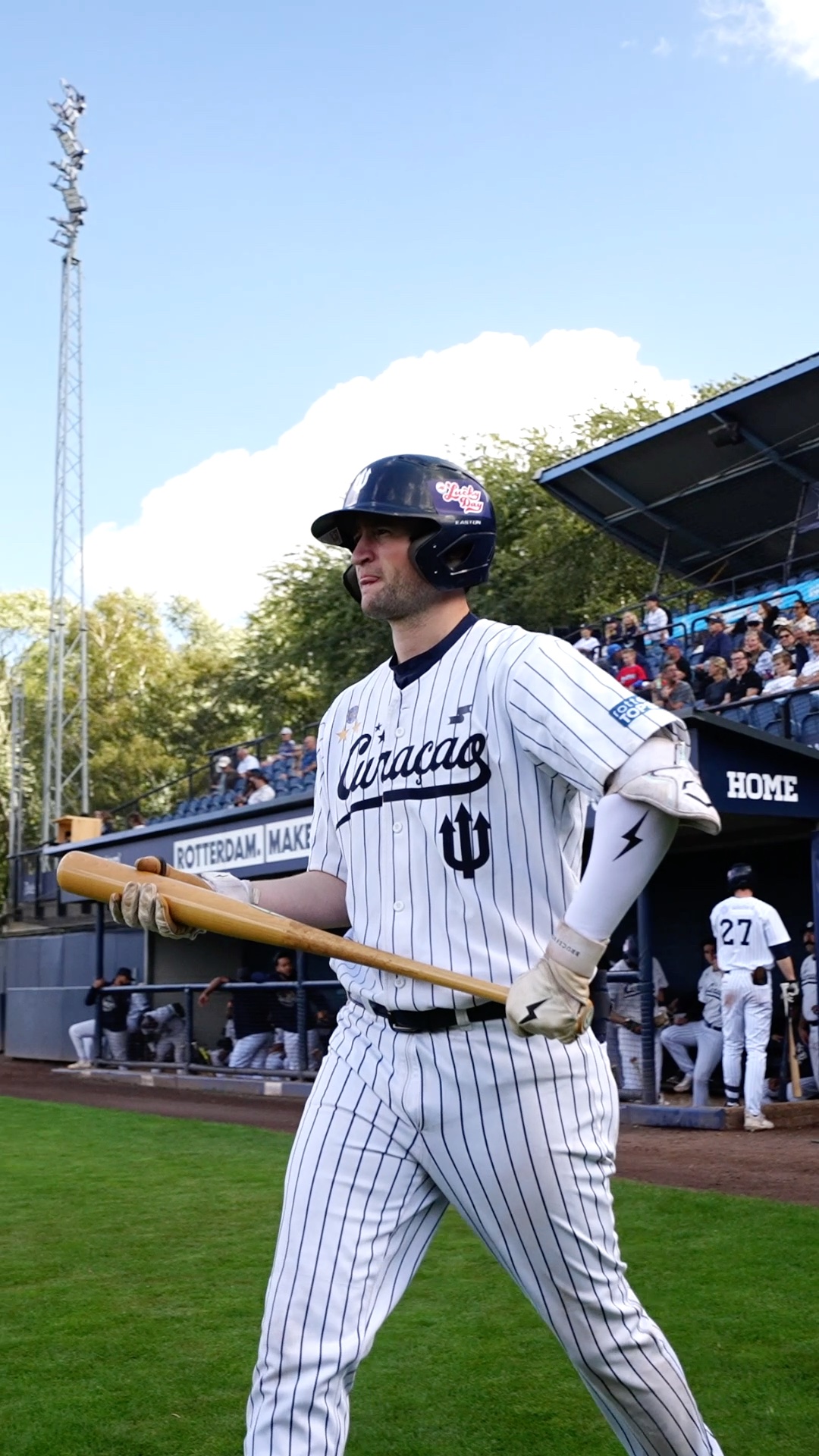 Bob van der Meer goes to the batter's box