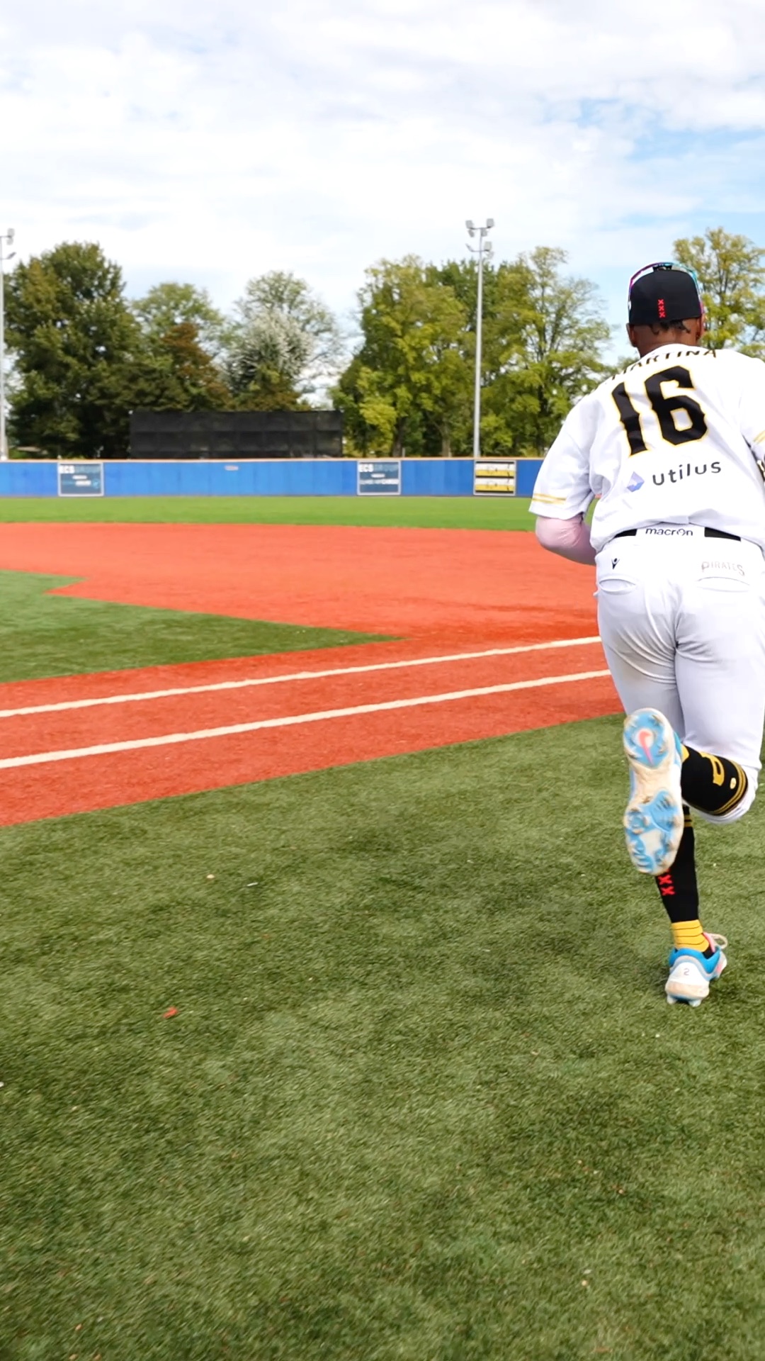 Brendly Martina takes the field to start the game