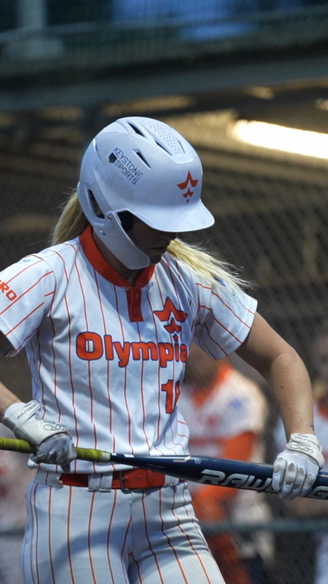 Britt Vonk gets ready to hit