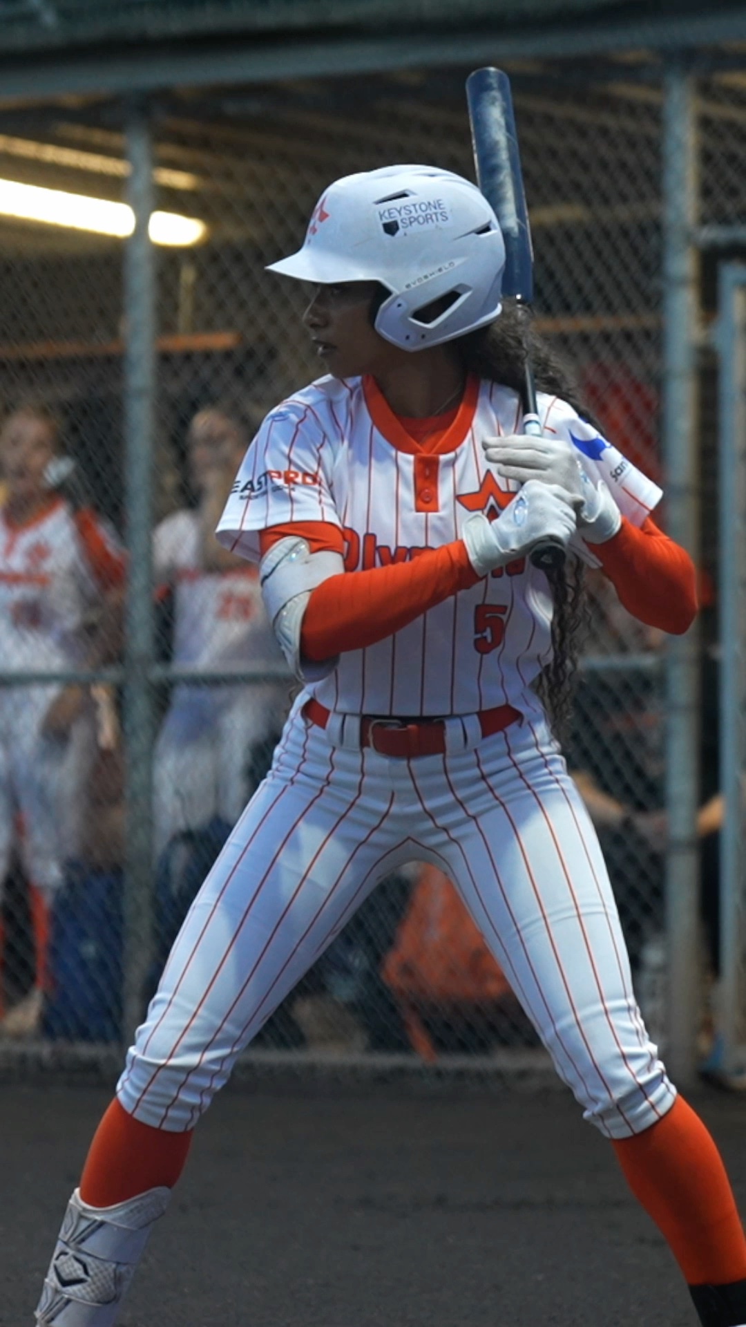 Jazmyn Jackson gets in the batter's box