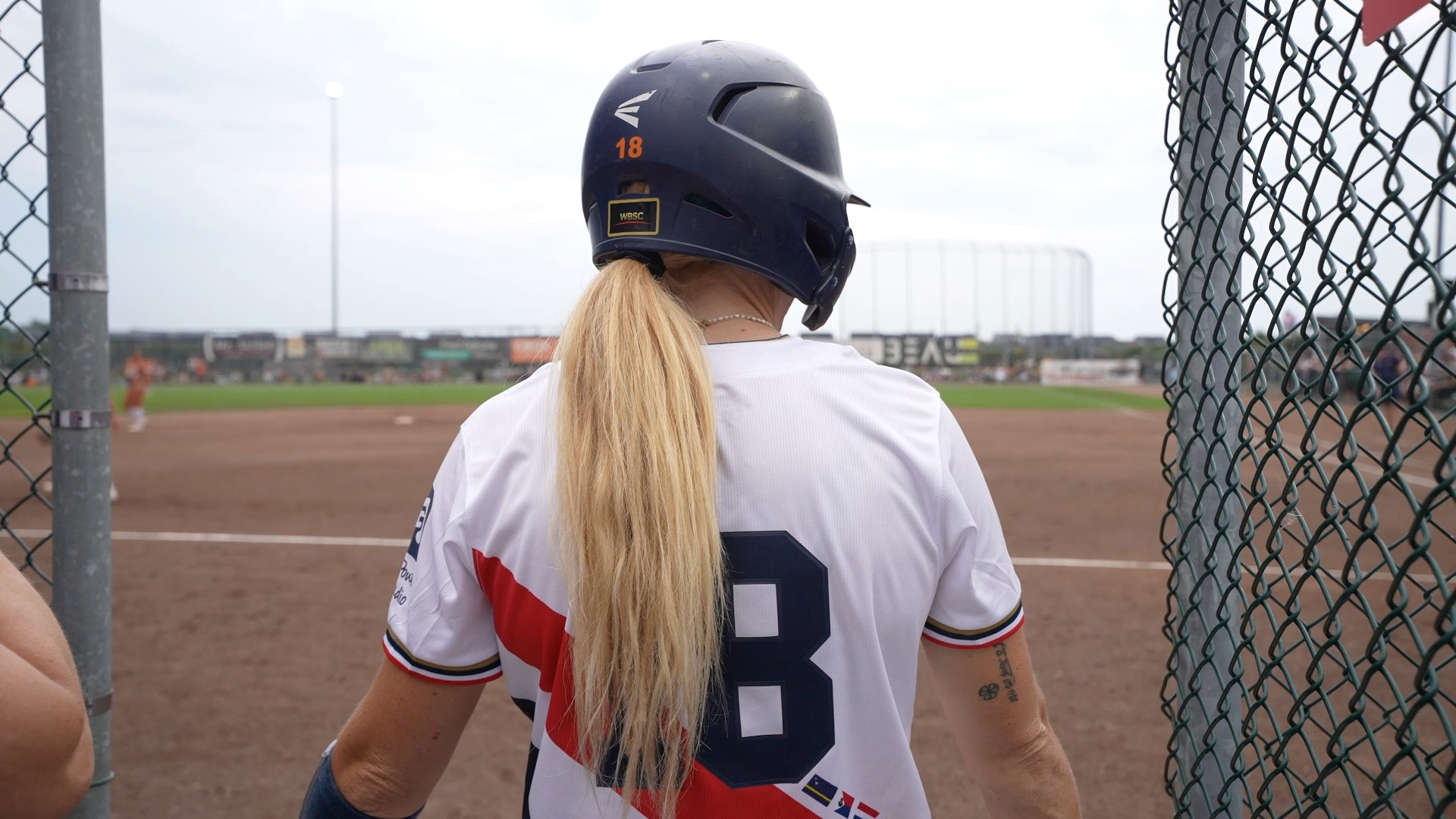 Britt Vonk gets ready to hit