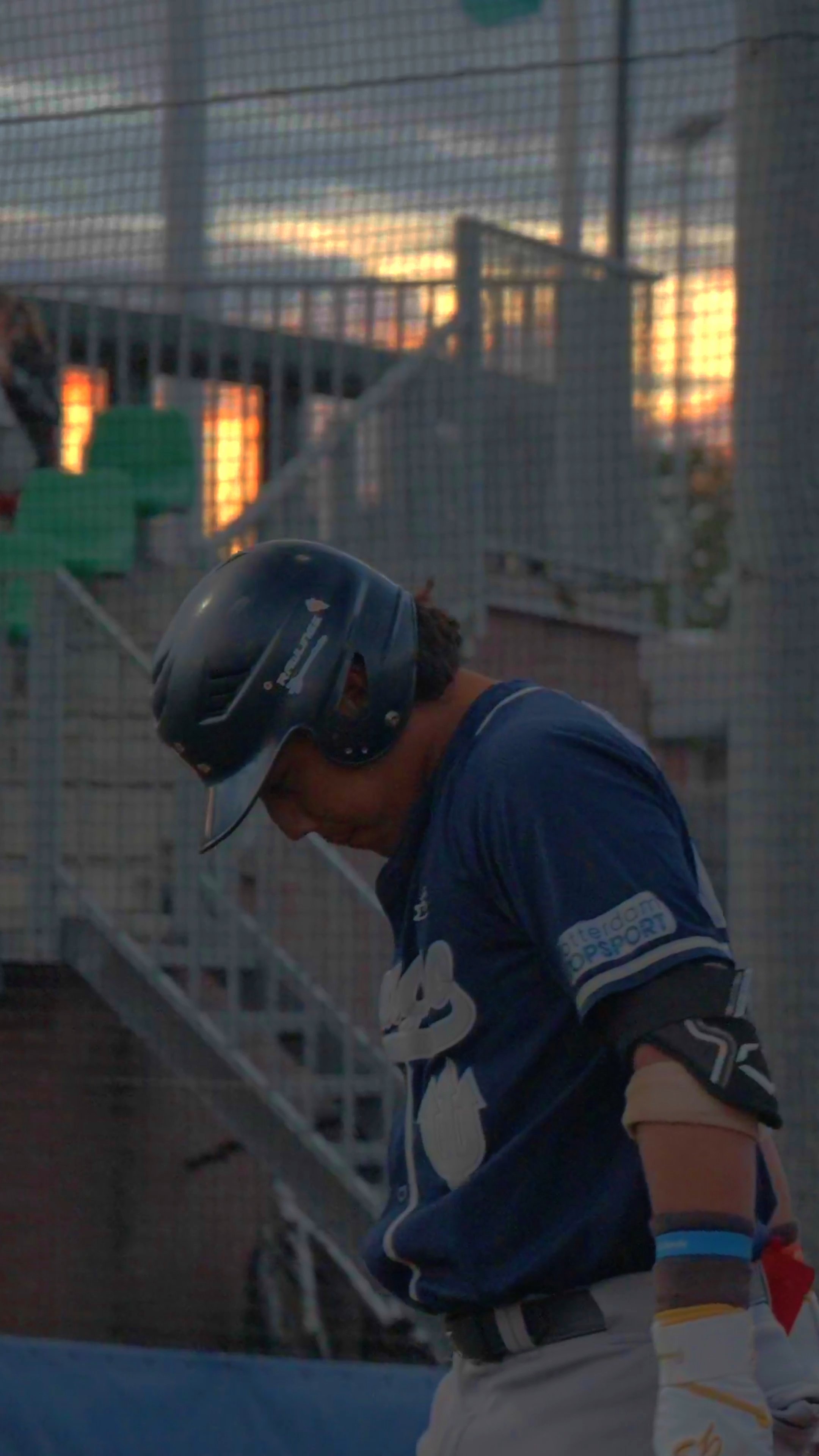 Kyan Beer walks up to the plate