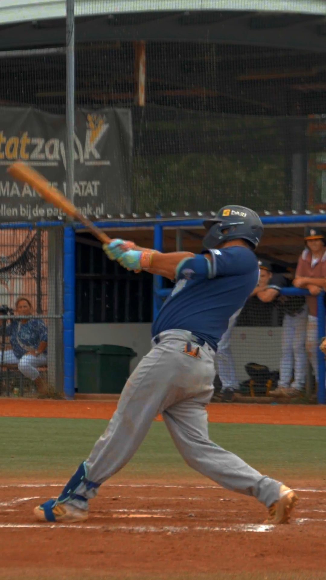 Louie Jay Sienders hits to the outfield for a double
