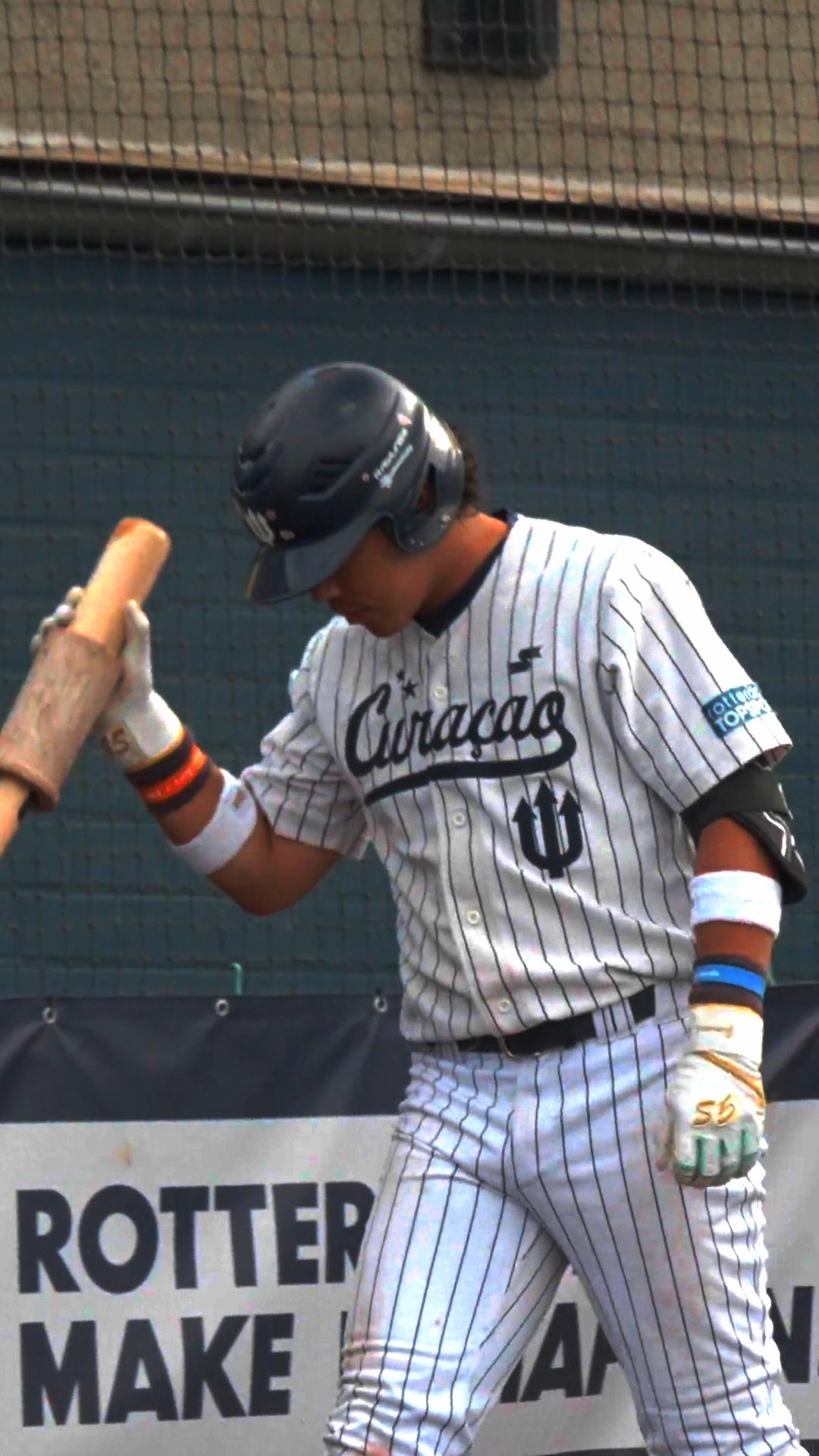 Kyan Beer walks up to plate