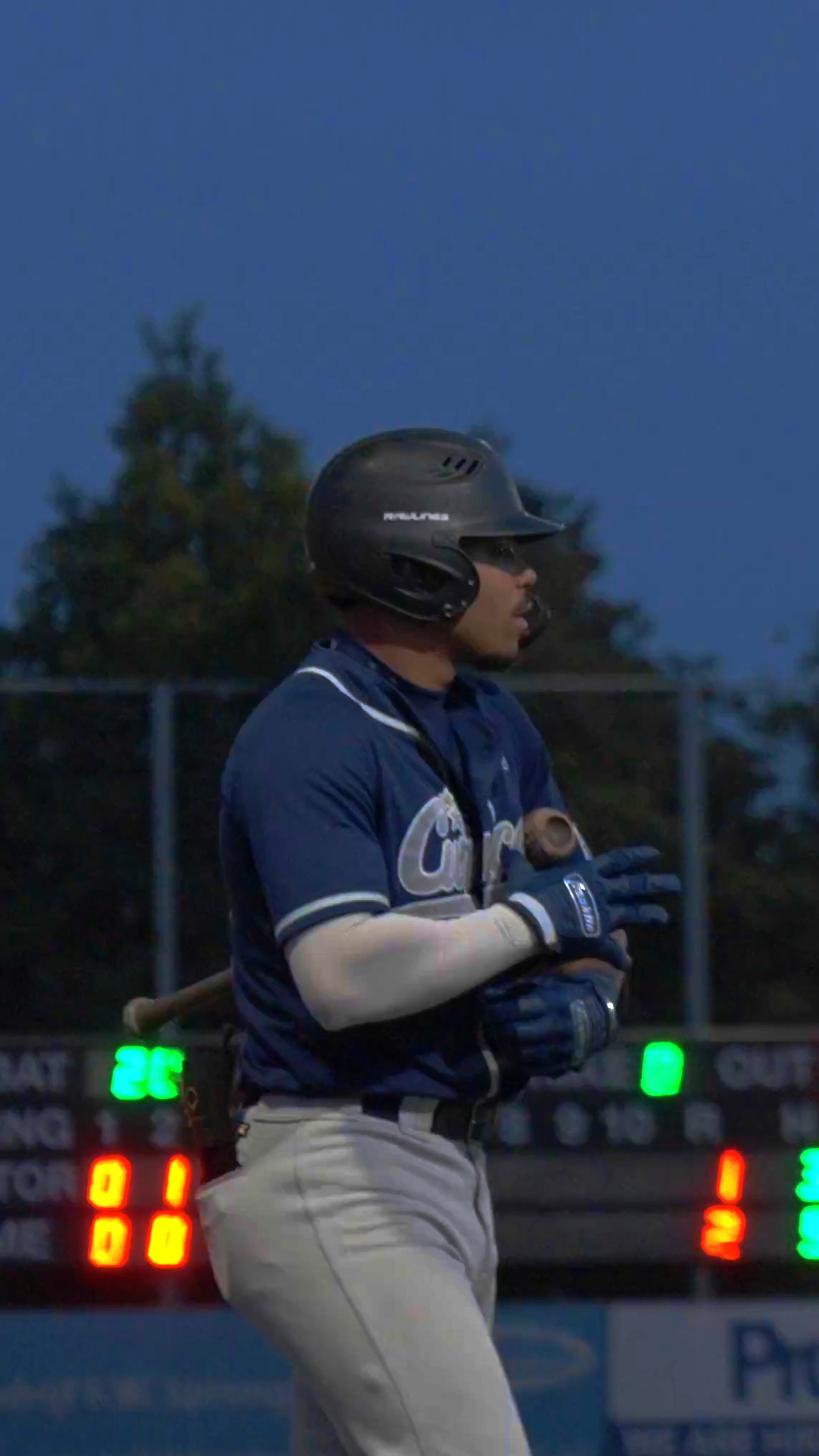 Jowell Sprock walks up to the plate
