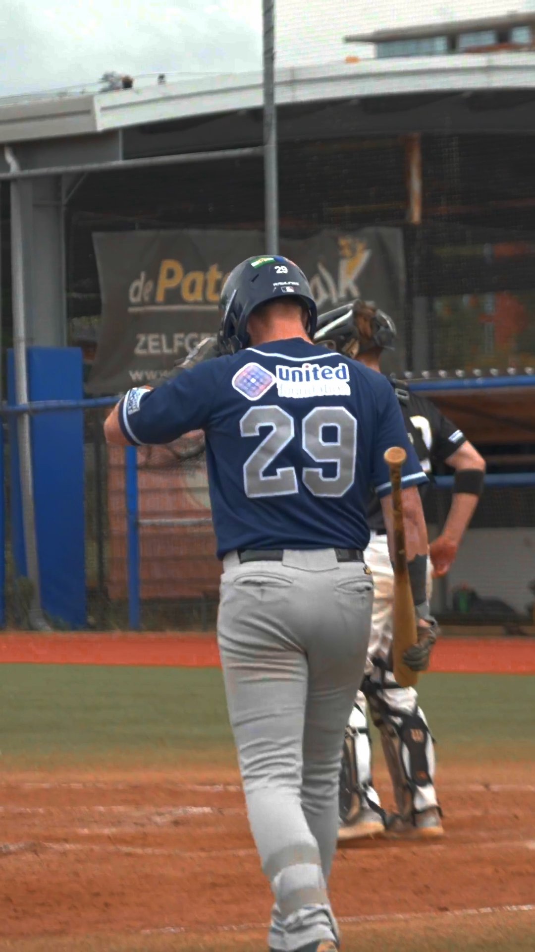 Hugo Rijkenhuizen walks up to the plate