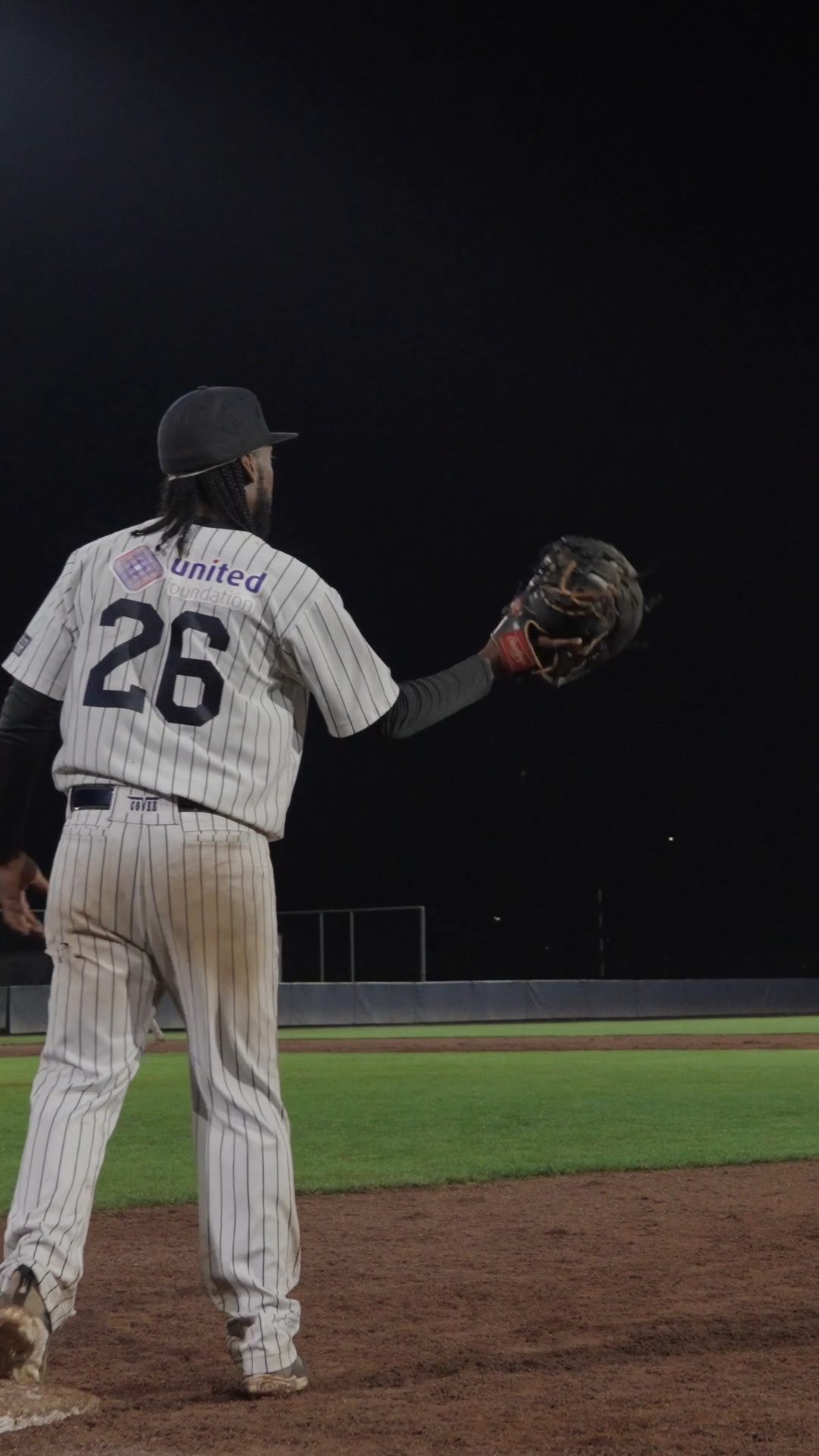Greg Dyson on first base